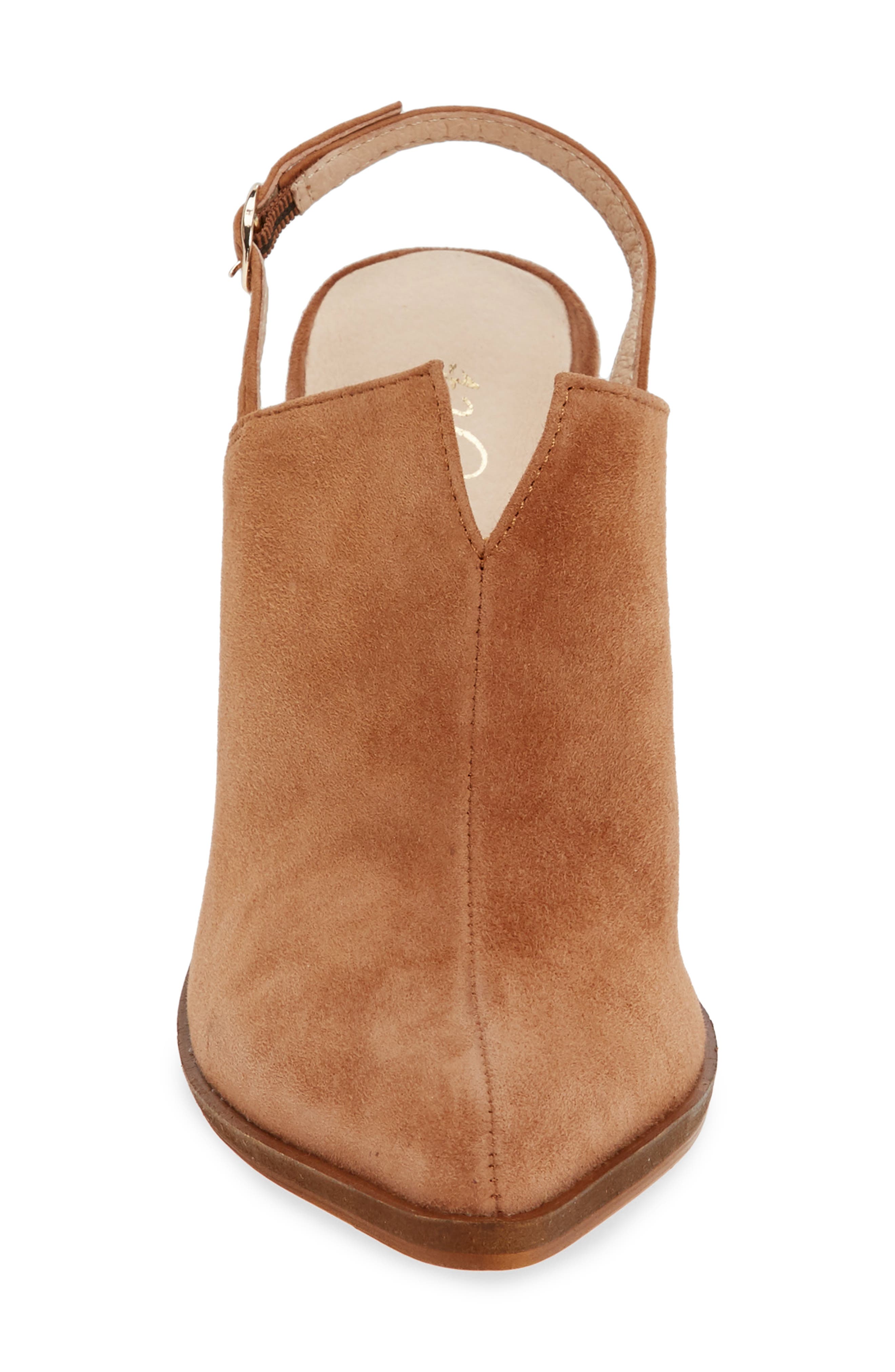 Kim Pointed Toe Slingback Pump, Alternate, color, CHESTNUT SUEDE
