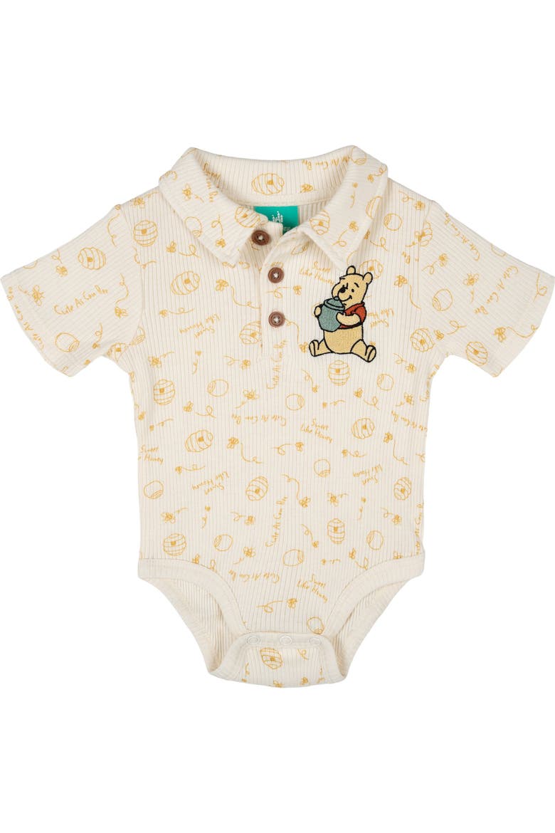 Winnie the Pooh 2-Piece Polo Bodysuit and Shorts Set, Alternate, color, Pooh Yellow