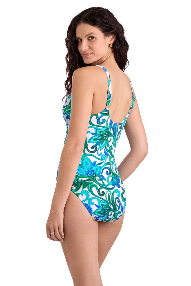 Brynn Twist Underwire One-Piece Swimsuit, Alternate, color, Imperial Paisley