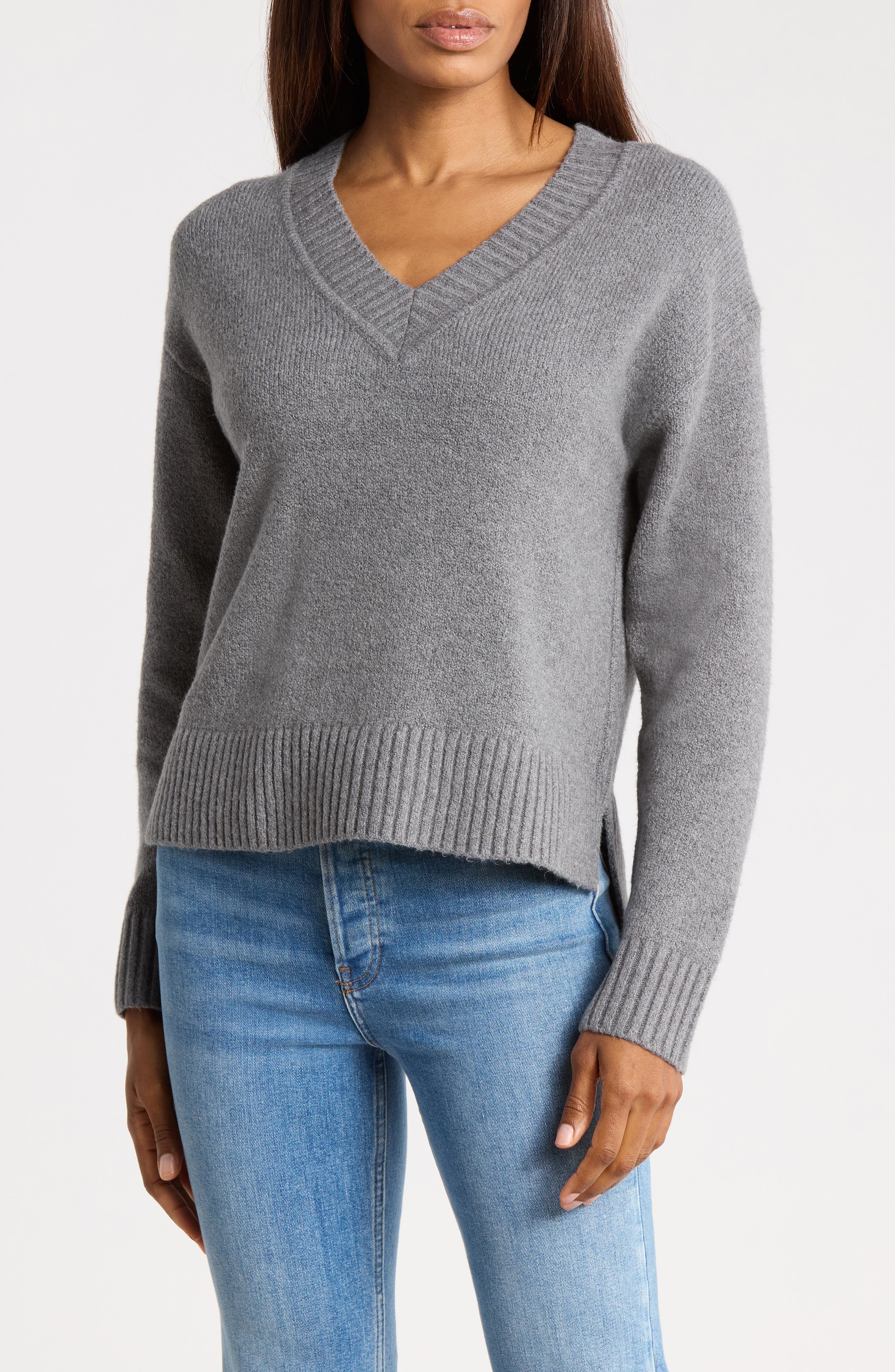 V-Neck Long Sleeve Sweater