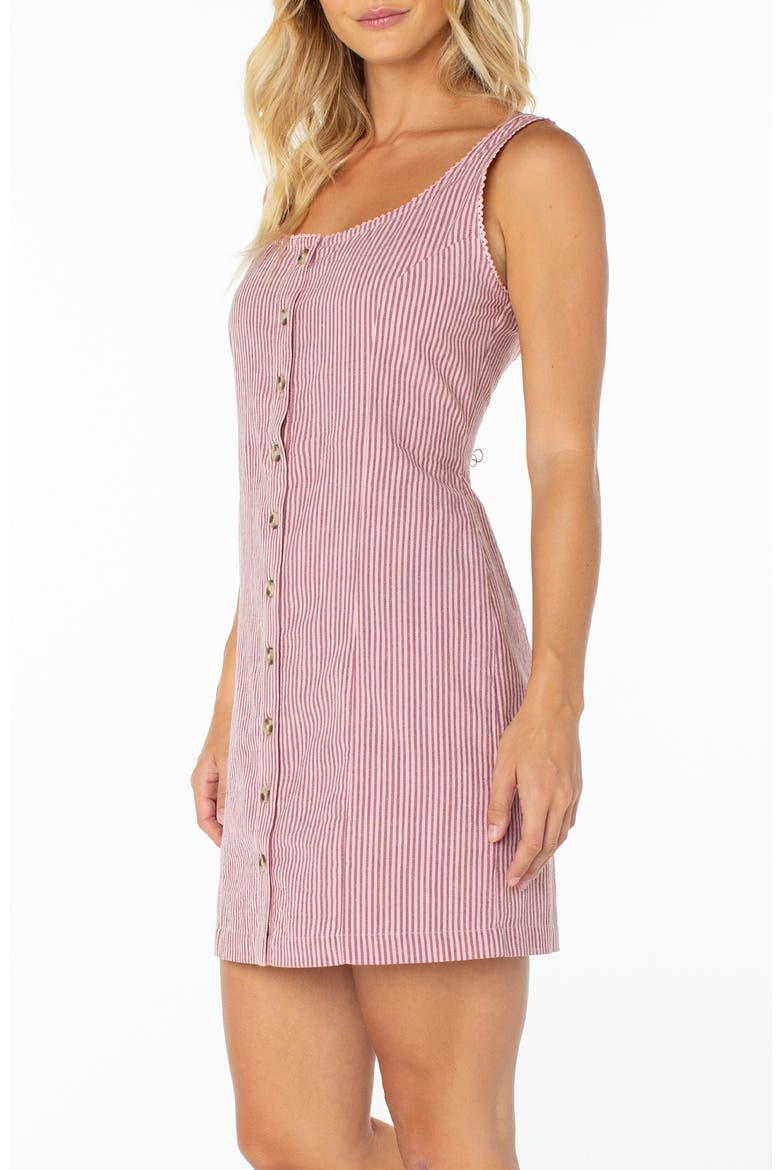 Kayla Striped Cotton Minidress, Alternate, color, PORT