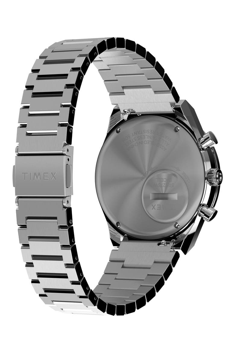 Q Timex Chronograph Bracelet Watch, 40mm, Alternate, color, STAINLESS STEEL