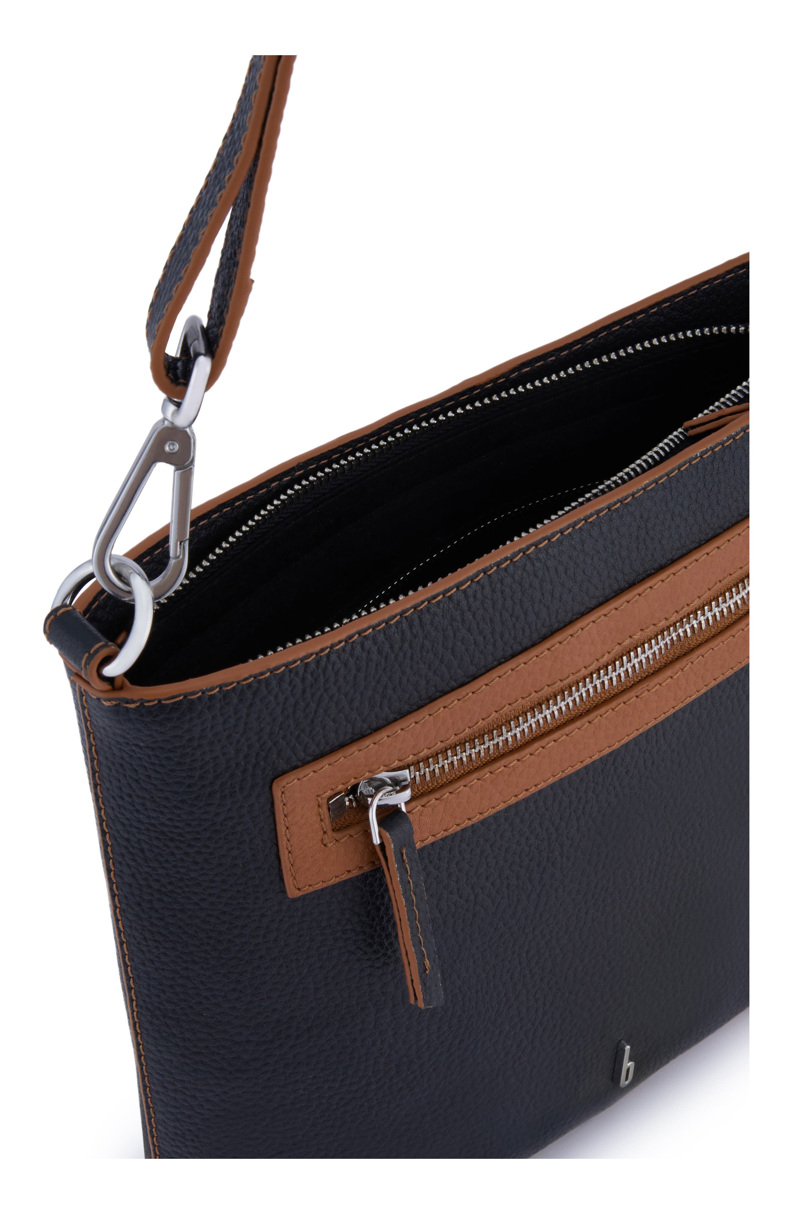 Elizabeth Leather Crossbody Bag, Alternate, color, BLACK/ TAN