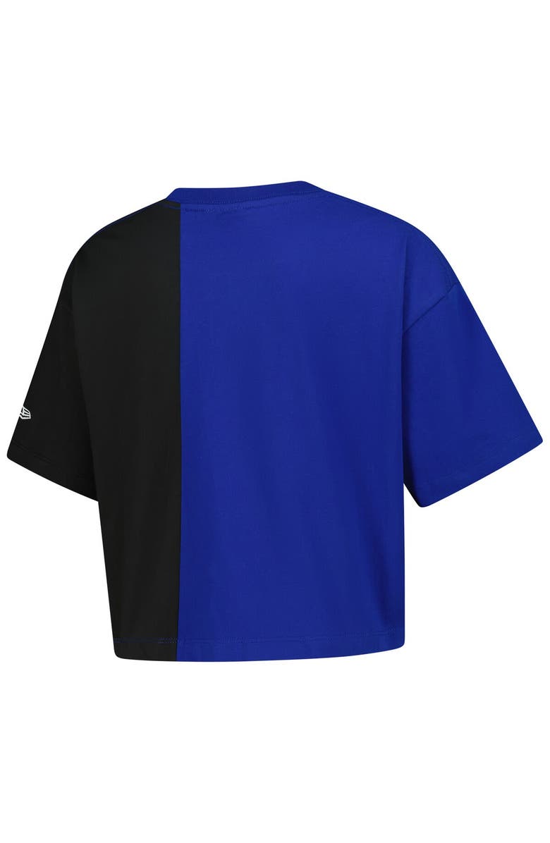 New Era Women's New Era Blue New York Mets Upcycled Colorblocked Boxy Cropped T-Shirt, Alternate, color, Blue