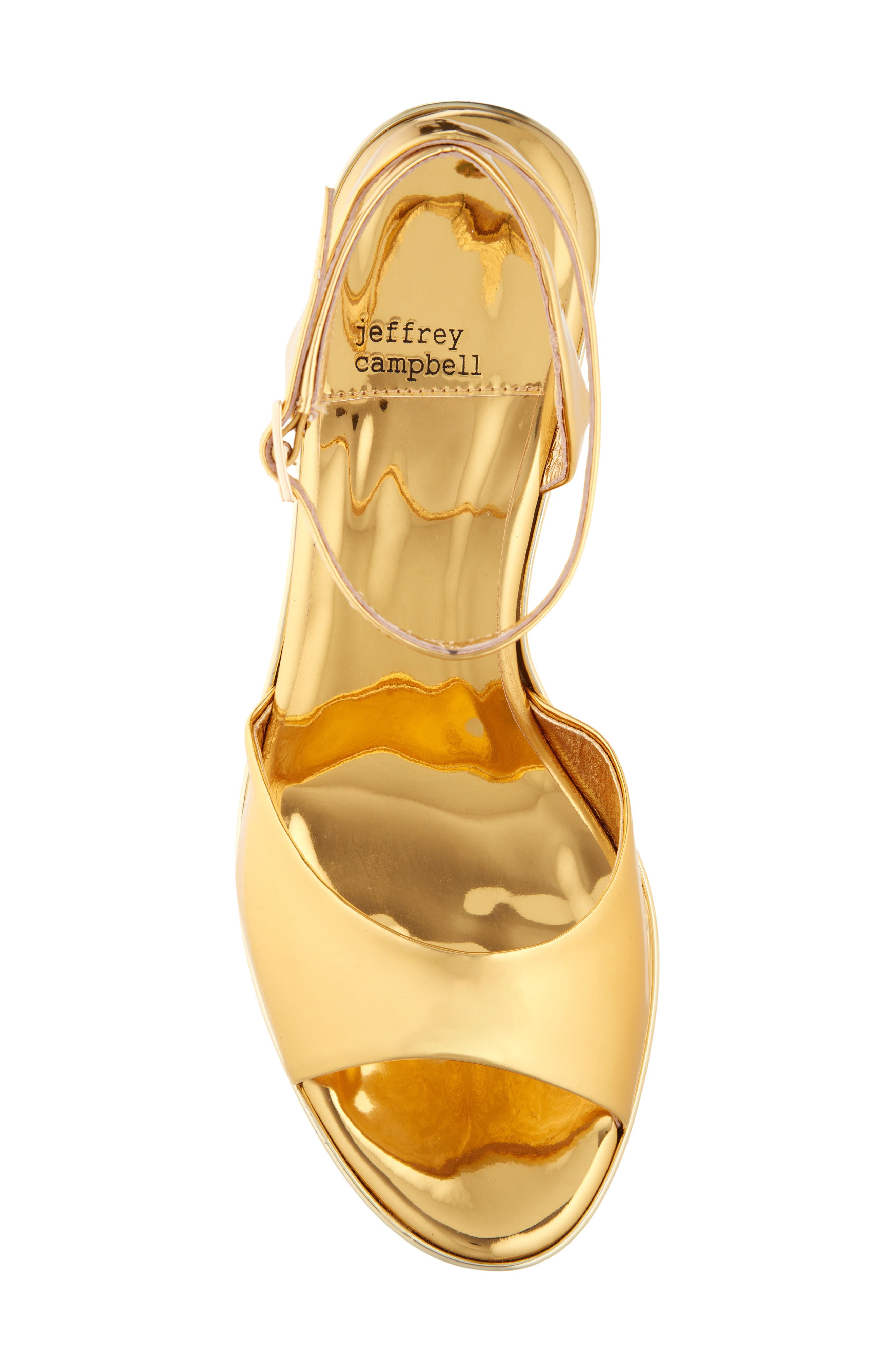 Dream On Platform Wedge Sandal, Alternate, color, GOLD PATENT