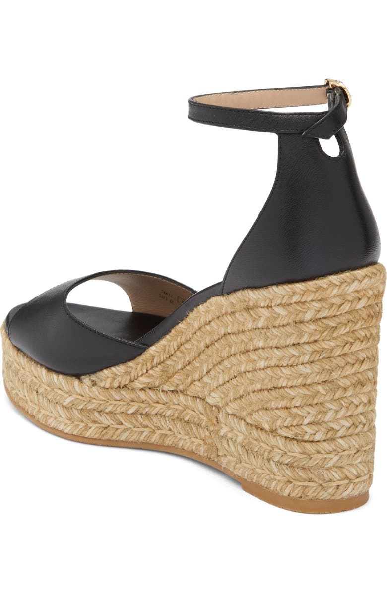 Stuart Weitzman Nudist Curve Espadrille Wedge Sandal, Alternate, color,