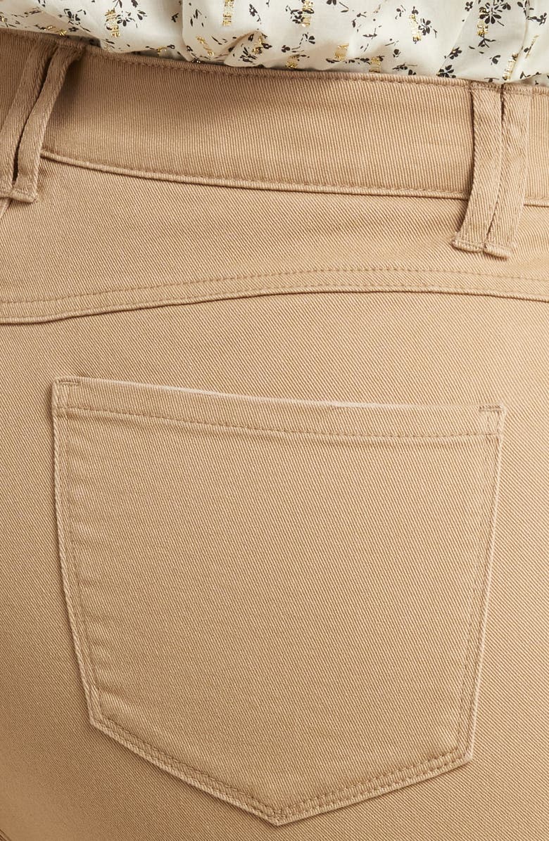 Wit & Wisdom 'Ab'Solution Frayed High Waist Ankle Slim Straight Leg Pants, Alternate, color, Warm Sand