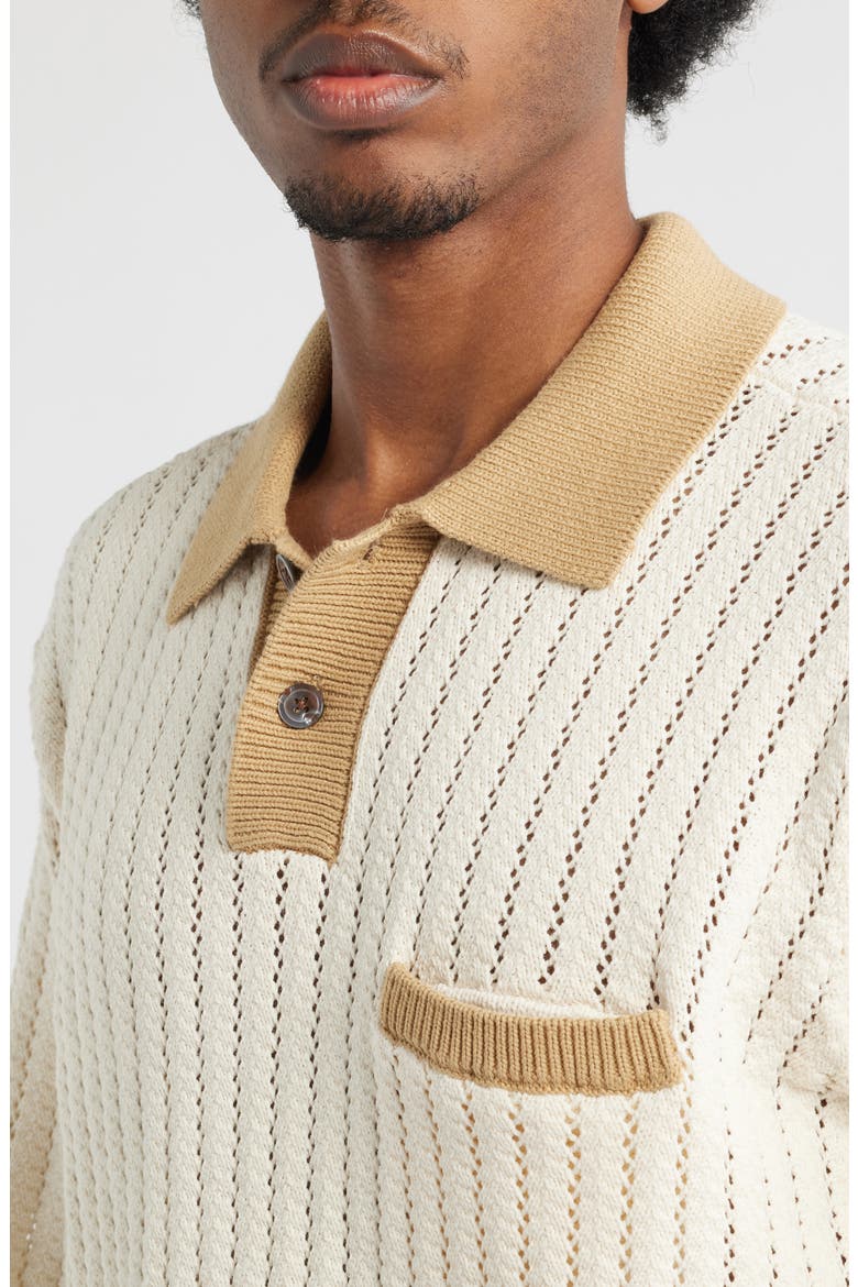 Jasper Polo Sweater, Alternate, color, UNBLEACHED MULTI
