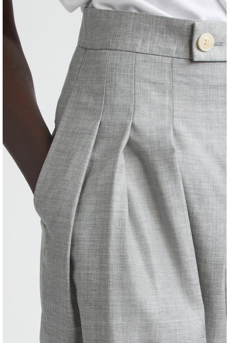 Yarn Dyed Tropical Wool Crop Wide Leg Pants, Alternate, color, TOP GRAY