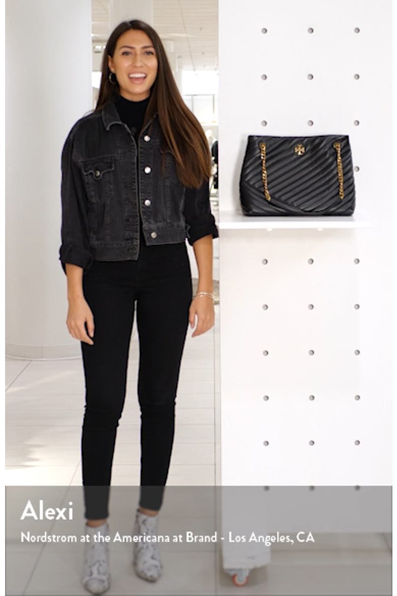 Kira Chevron Quilted Leather Tote video