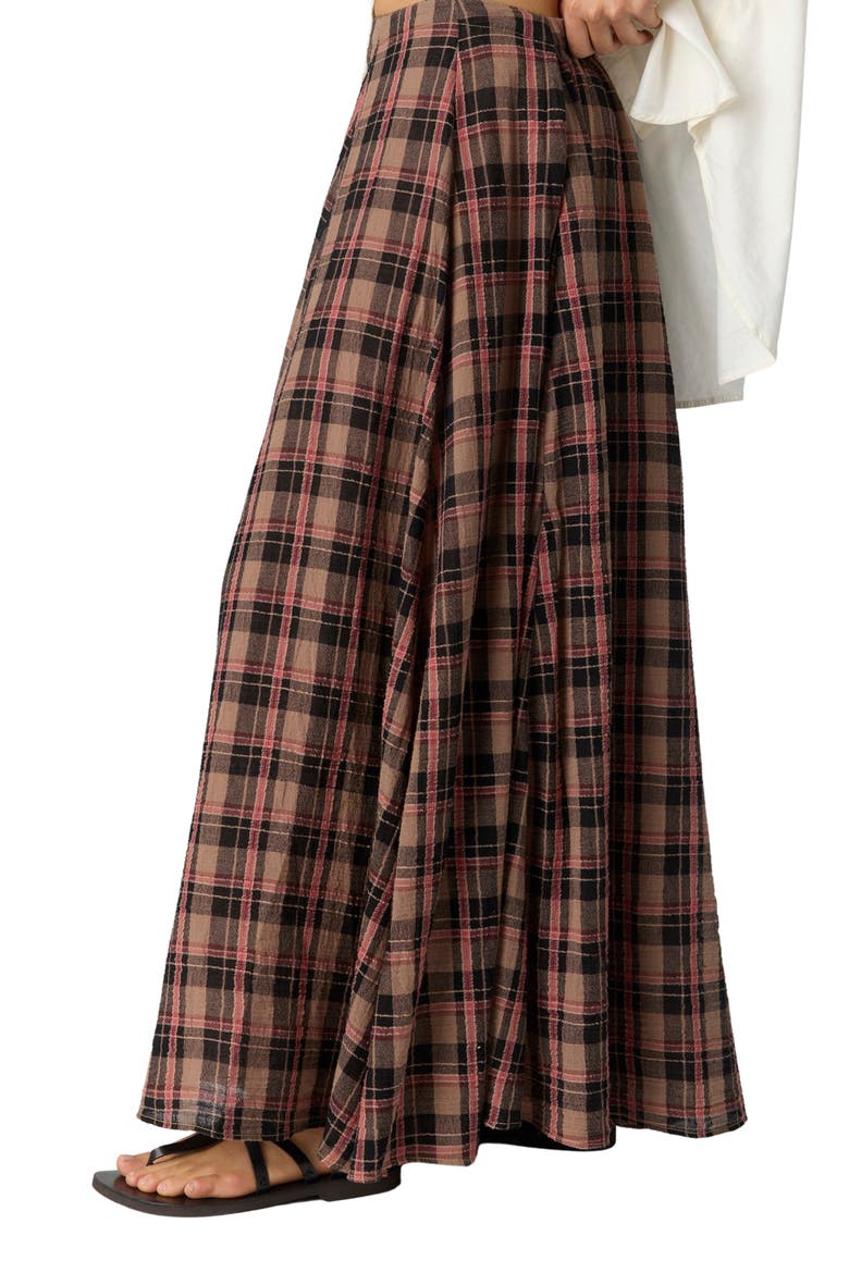 Ives Plaid Maxi Skirt, Alternate, color, CHOCOLATE COMBO
