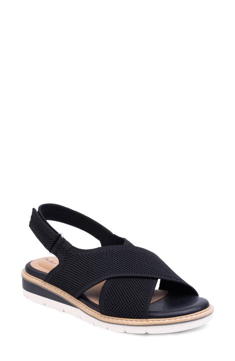 Azania Slingback Platform Wedge Slide Sandal (Women)