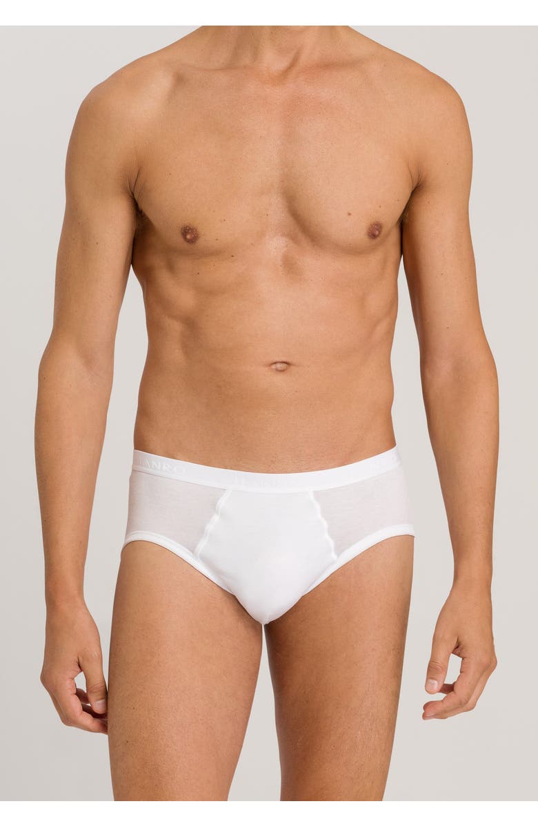 Hanro Cotton Pure Cotton Brief, Alternate, color, White