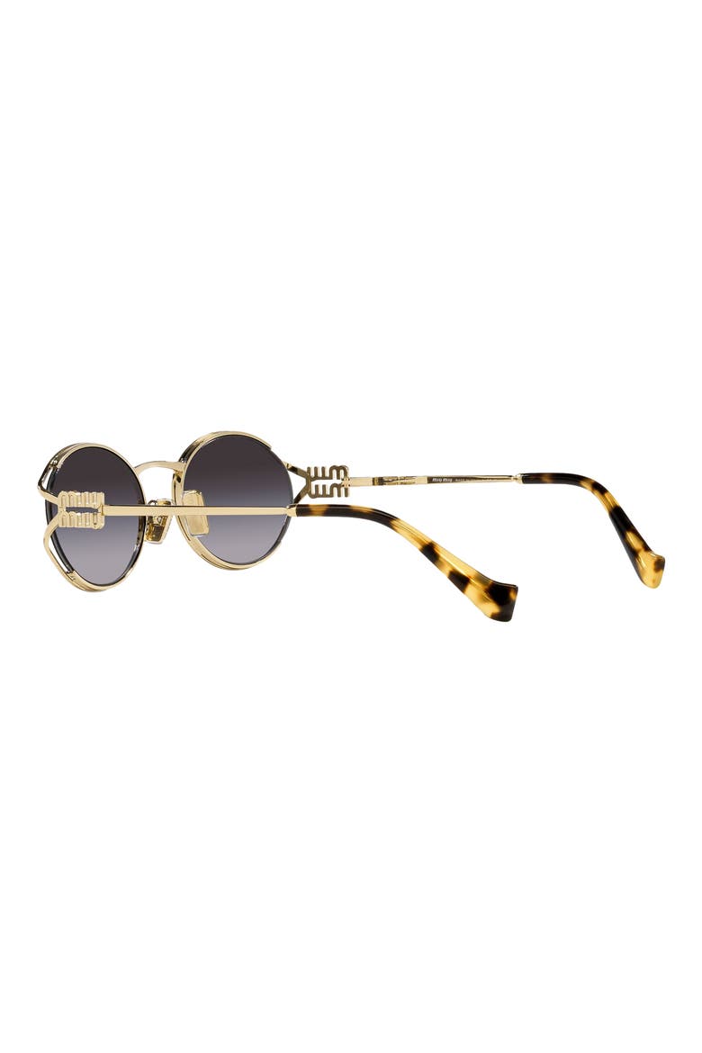 54mm Gradient Oval Sunglasses, Alternate, color, PALE GOLD