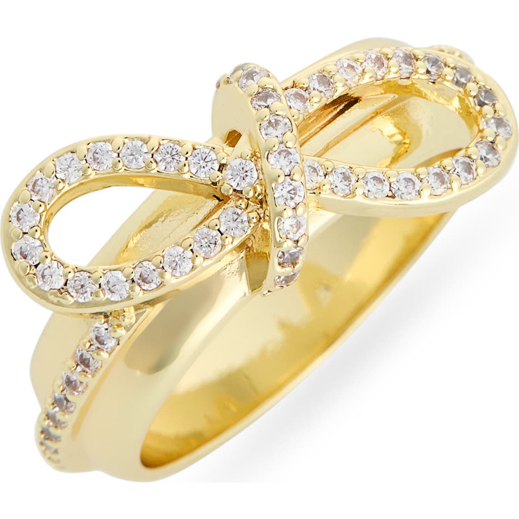 Covet Pavé Bow Ring In Gold