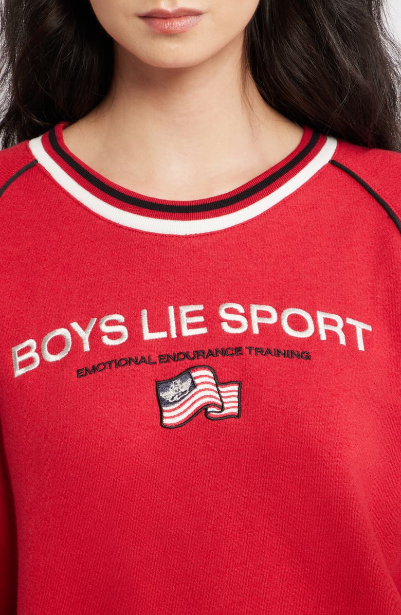 BOYS LIE Kara Graphic Sweatshirt, Alternate, color, Red