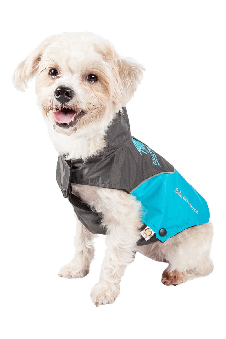 Touchdog Subzero-Storm Waterproof 3M Reflective Dog Coat, Alternate, color, SKY BLUE AND BLACK
