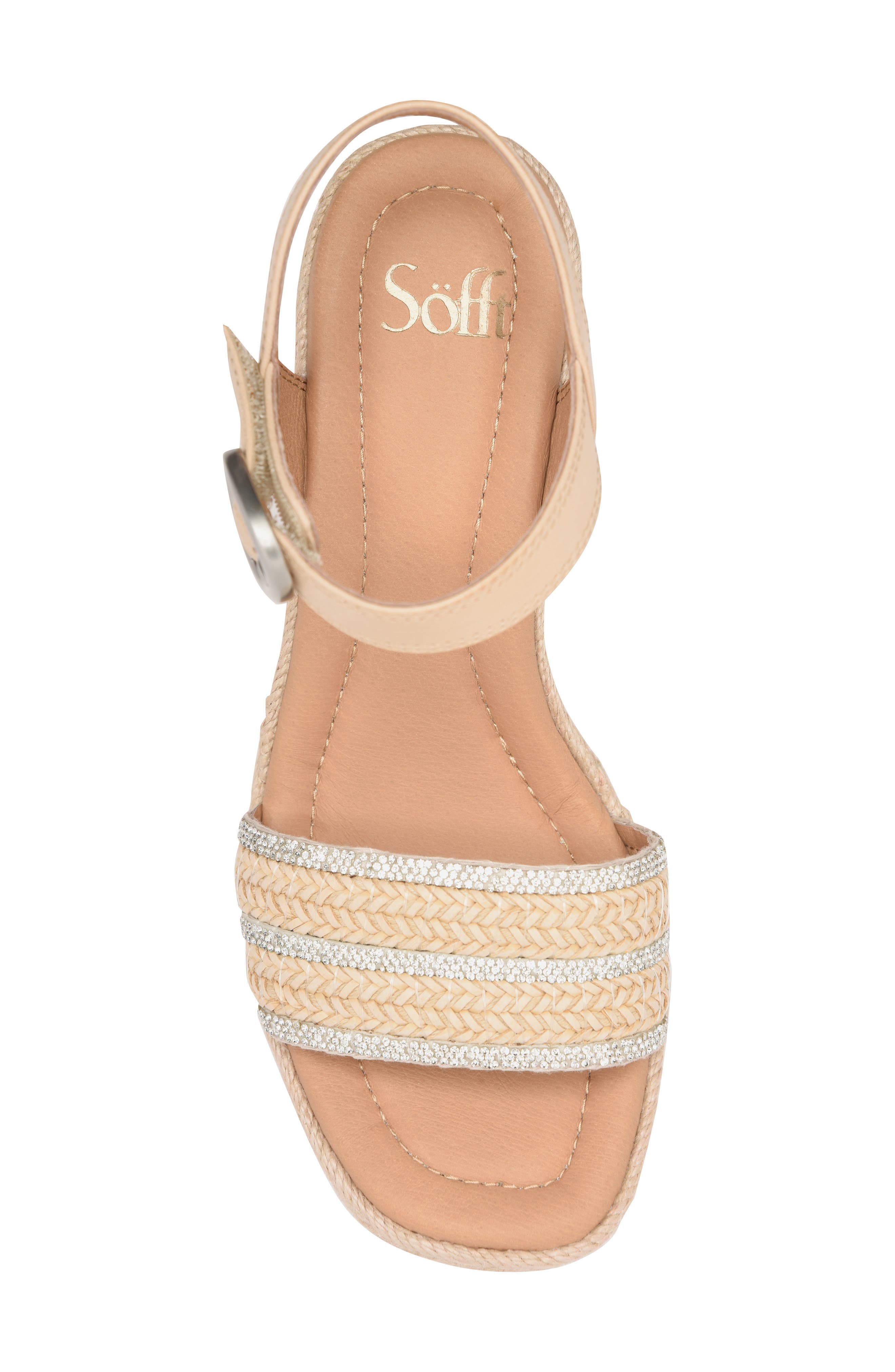 Inez II Espadrille Ankle Strap Platform Wedge Sandal, Alternate, color, BEIGE/ LATTE
