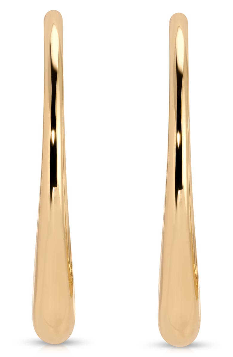 Ettika Smooth Oval Hoop Earrings, Alternate, color, Gold