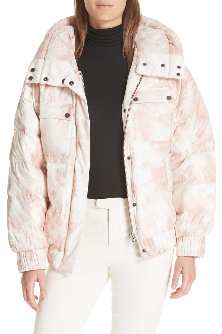 Tie Dye Down Puffer Jacket, Main, color, CHALK/ LUNAR