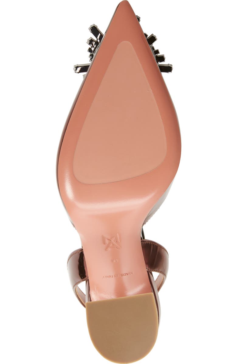 Amina Muaddi Begum Crystal Pointed Toe Slingback Pump, Alternate, color,