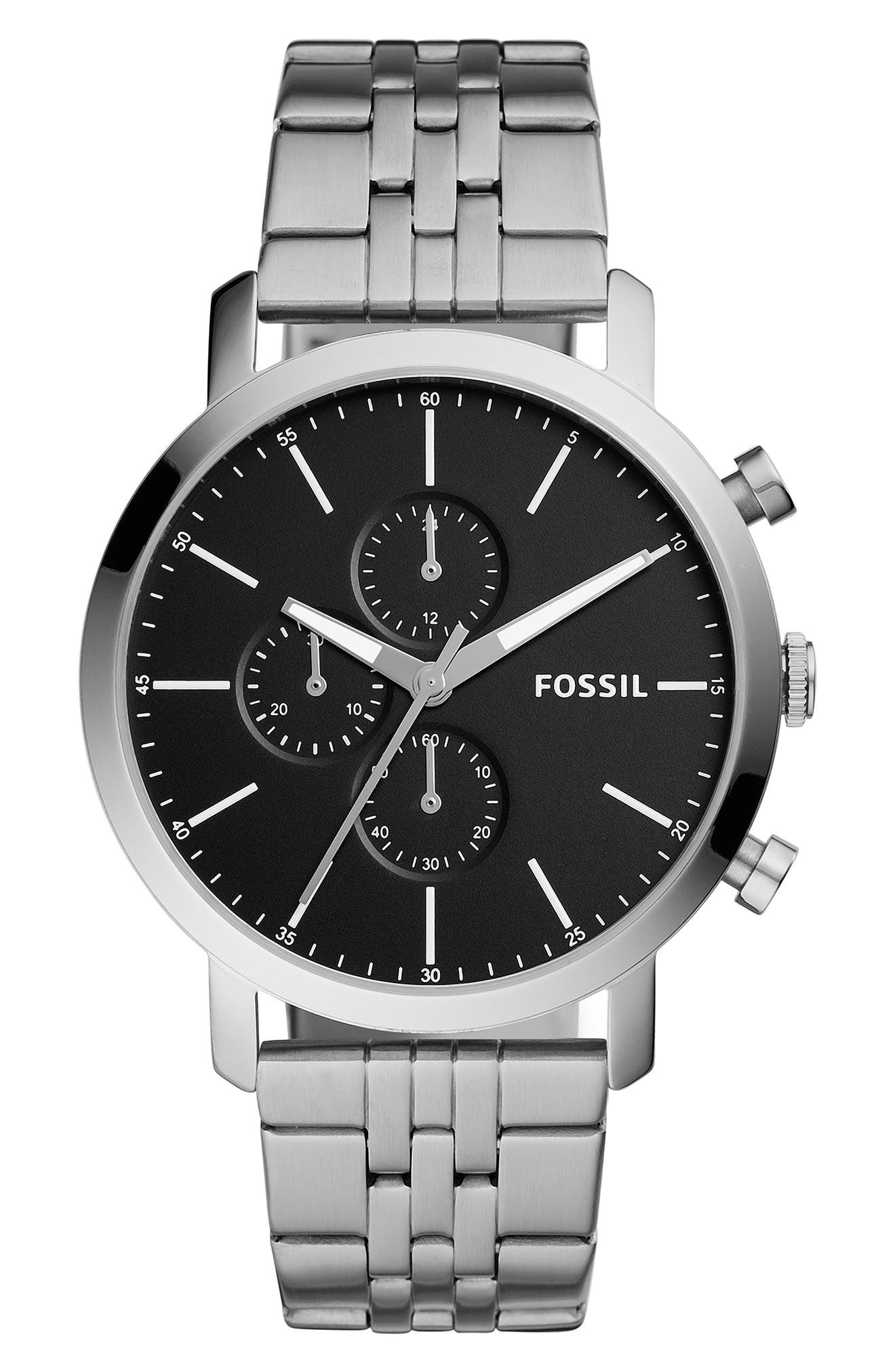 Fossil Men's Luther Chronograph Watch, 44mm