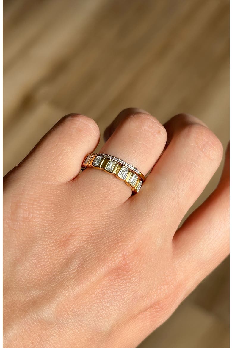 Vyronas Cubic Zirconia Eternity Band Ring, Alternate, color, GOLD