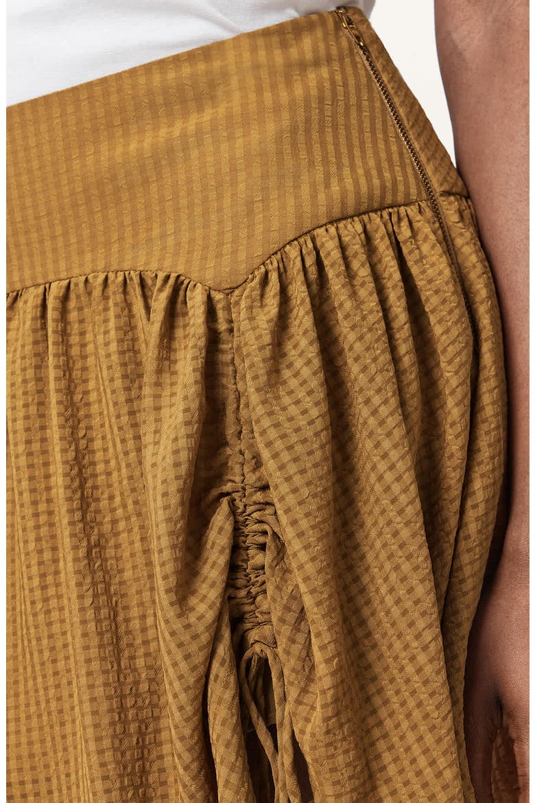 Aria Ruched Miniskirt, Alternate, color, GOLDEN BROWN