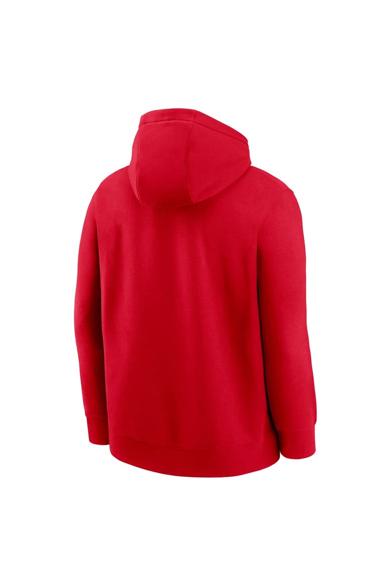 Men's Nike  Scarlet Ohio State Buckeyes Primetime Arched Club Fleece Pullover Hoodie, Alternate, color, Scarlet