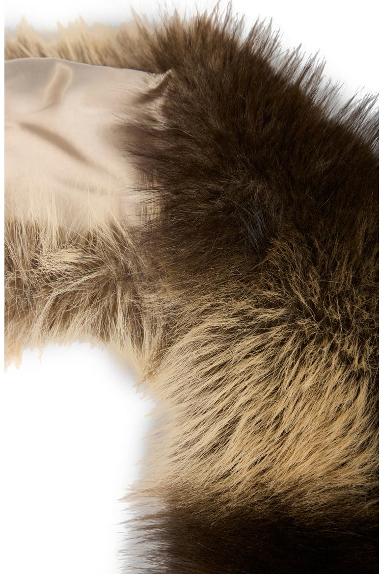Faux Fur Scarf, Alternate, color, BEIGE