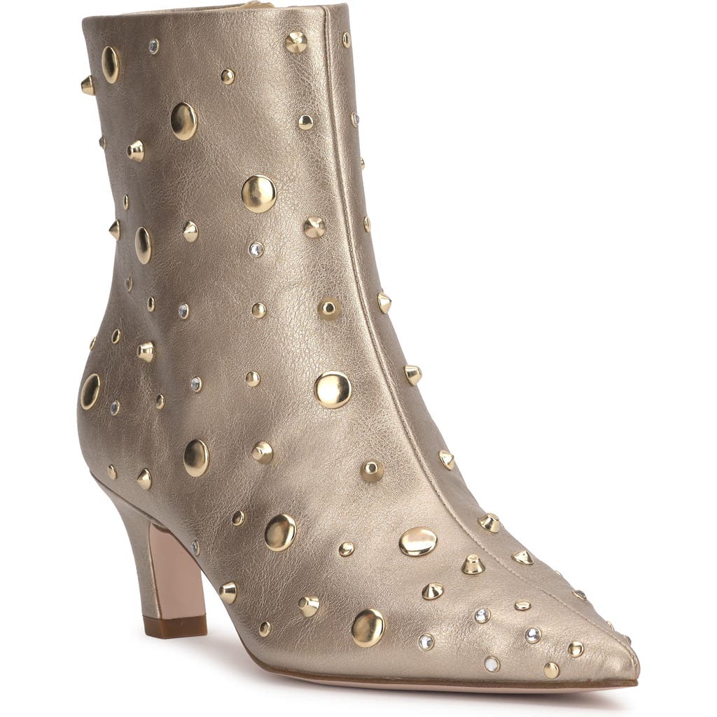 Jessica Simpson Viviana Pointed Toe Bootie In Gold