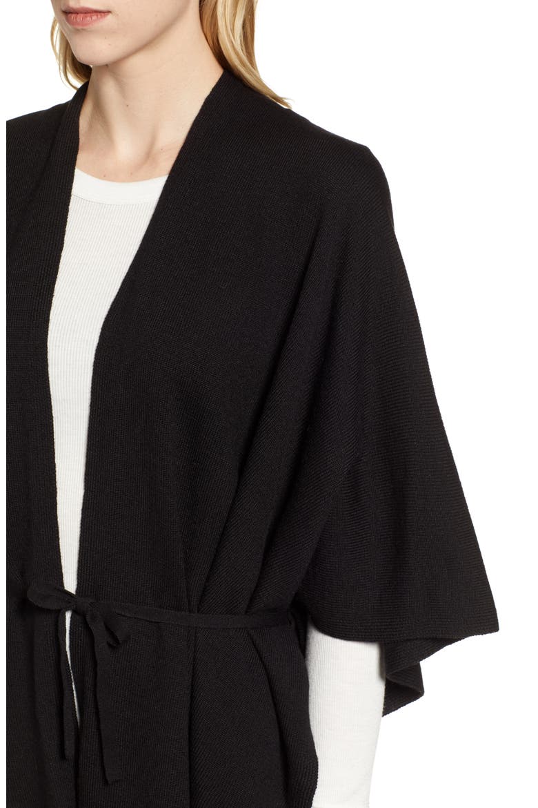 Tie Ruana, Alternate, color, BLACK