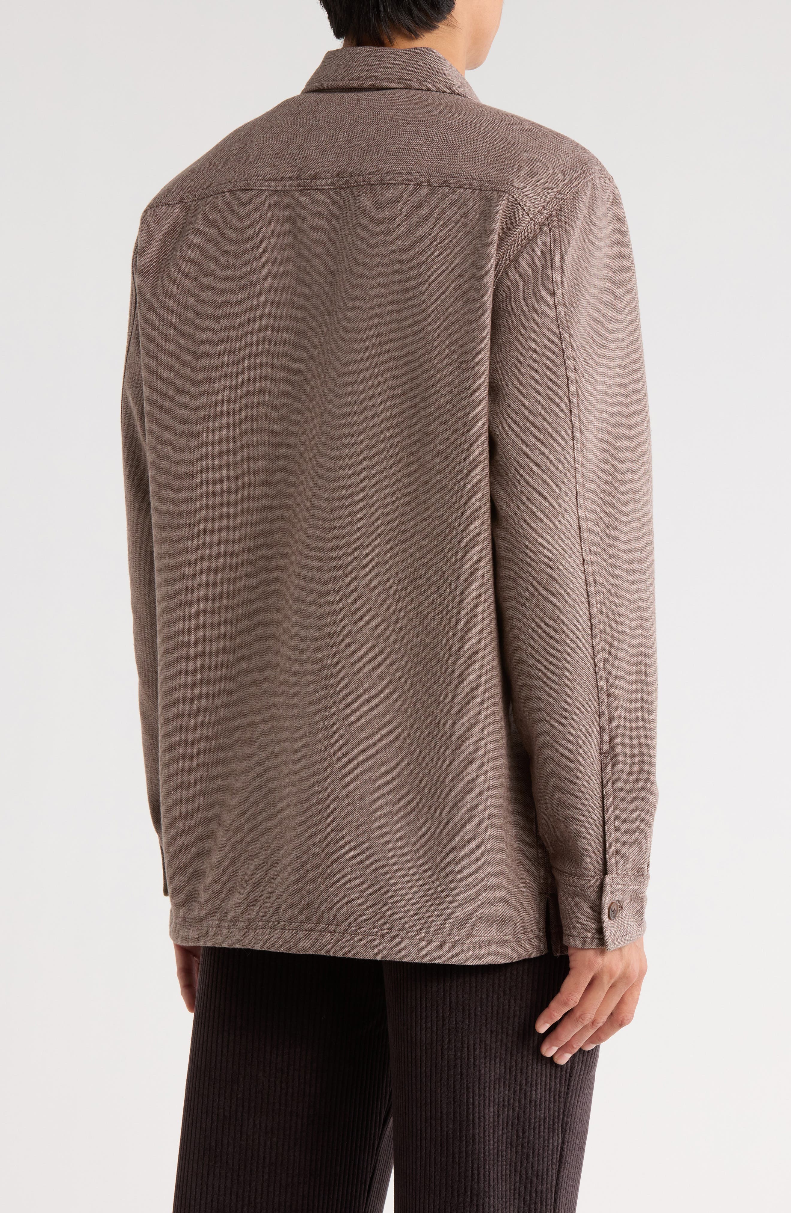 Herringbone Shirt Jacket - image 2