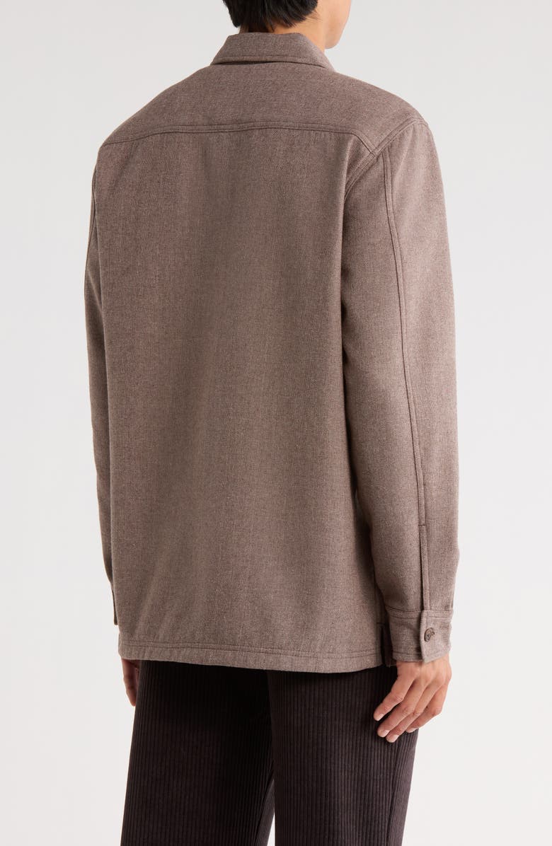 WEATHERPROOF VINTAGE Herringbone Shirt Jacket, Alternate, color, Chocolate Torte