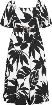 City Chic Collins Floral Print Maxi Dress