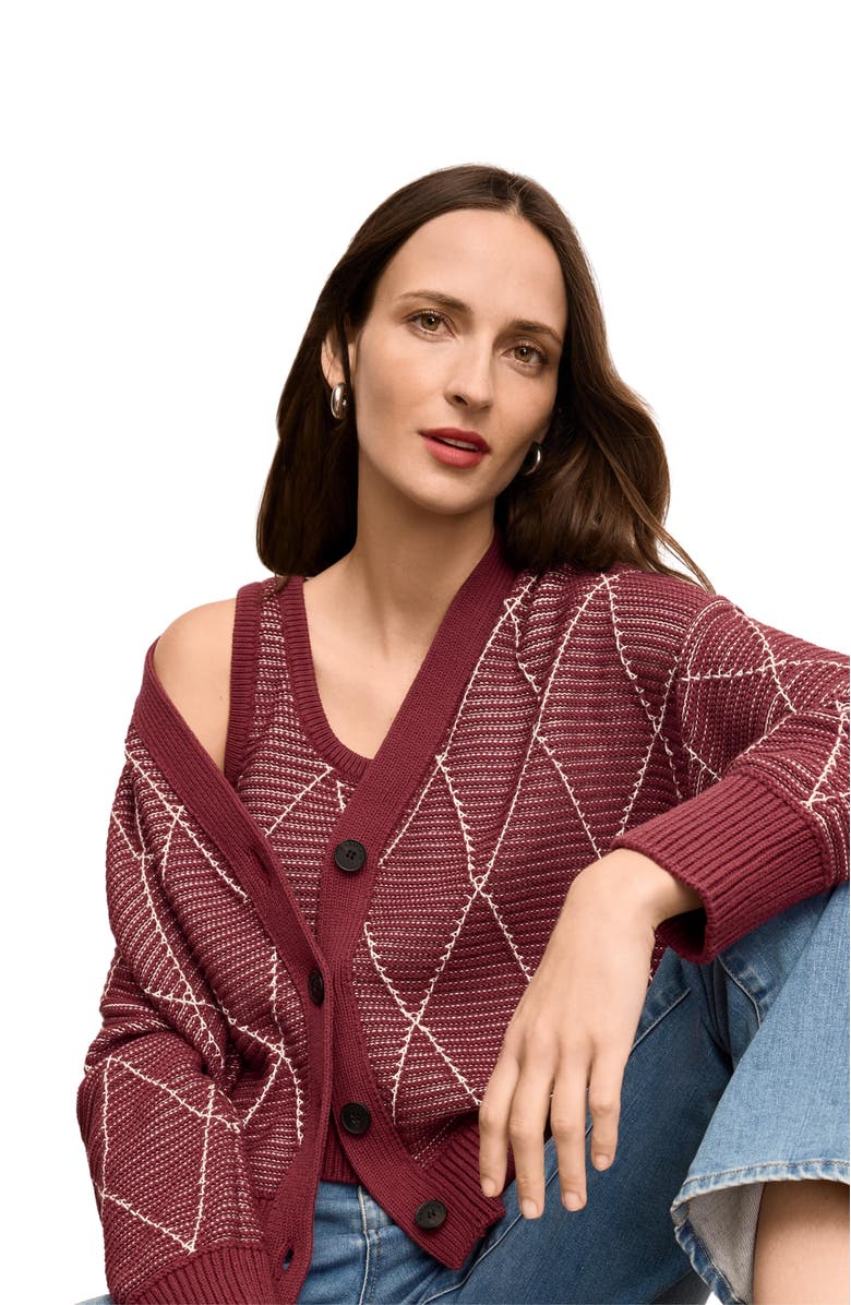 M.M.LaFleur Dakota Easy Luxury Cardigan, Main, color, Red Umber