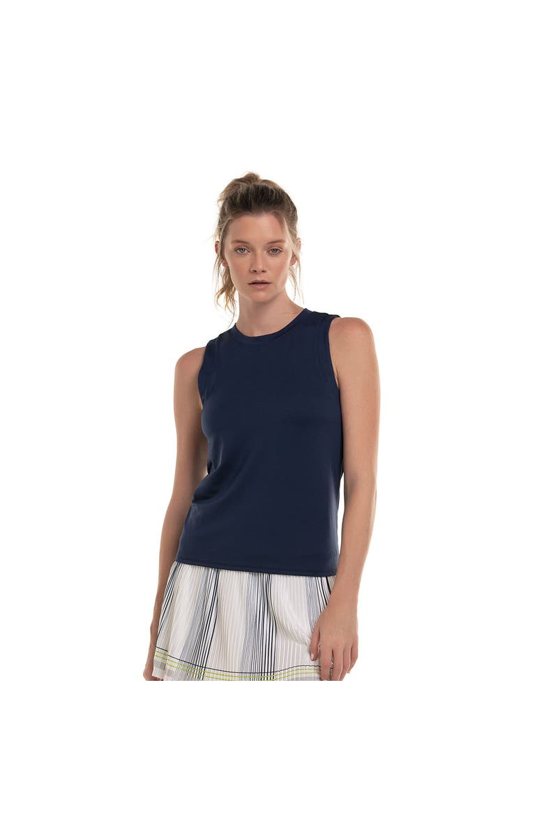 Game Time Womens Tennis Tank, Main, color, Peacoat