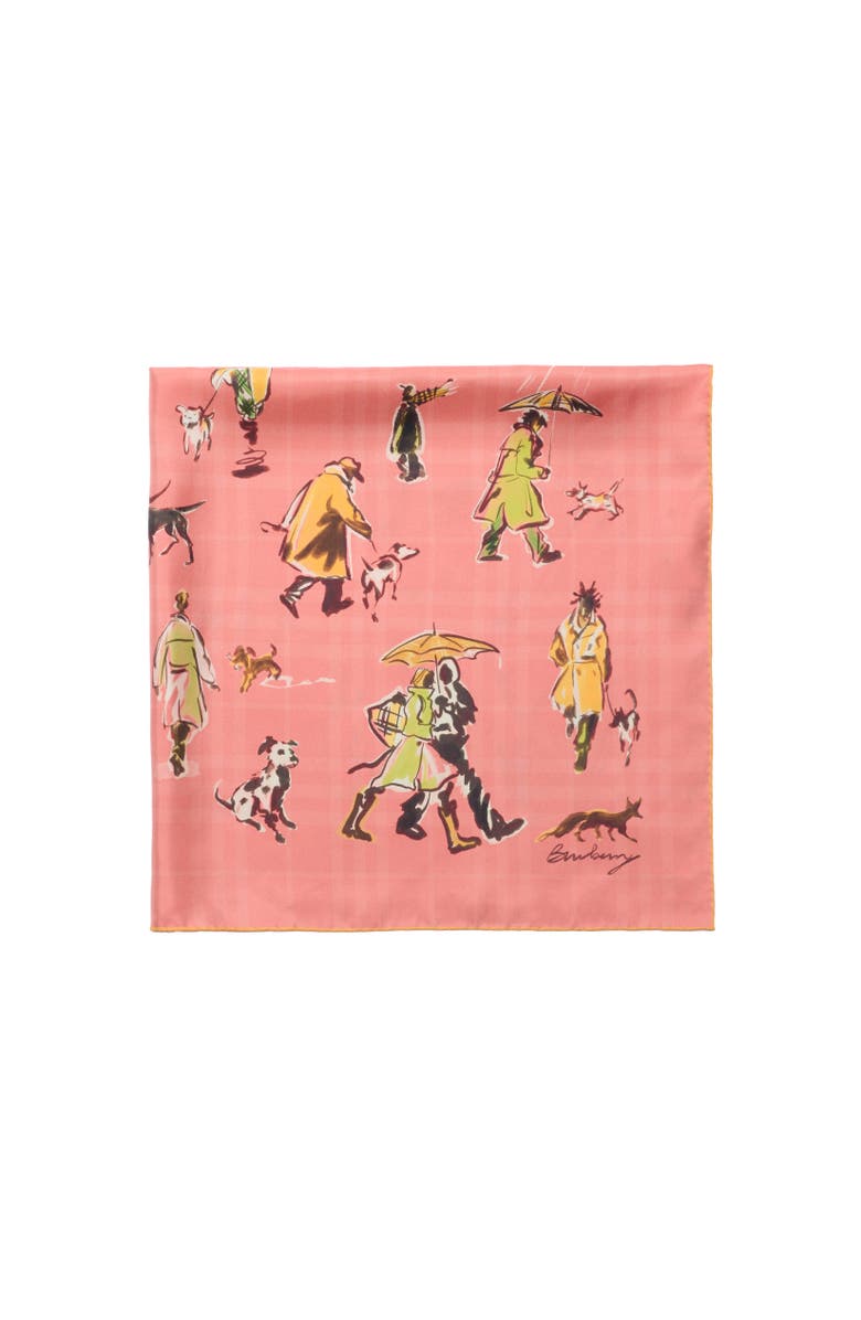 Burberry Paws on Parade Silk Scarf, Alternate, color, Confetti