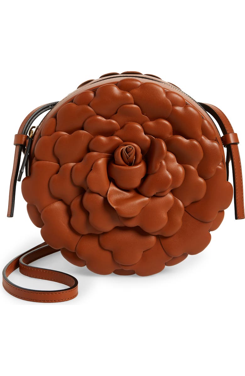 Valentino Garavani Atelier Rose Leather Shoulder Bag, Main, color,
