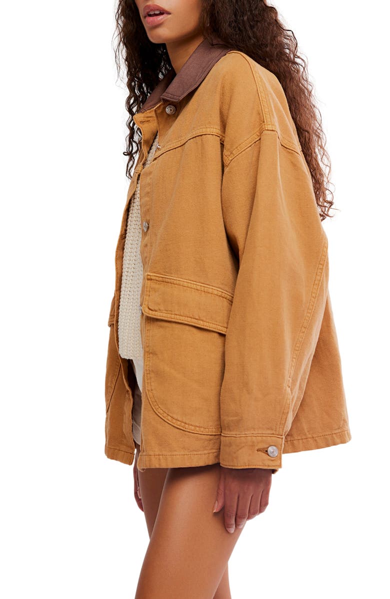 Free People Lemon Canvas Chore Jacket, Alternate, color, 