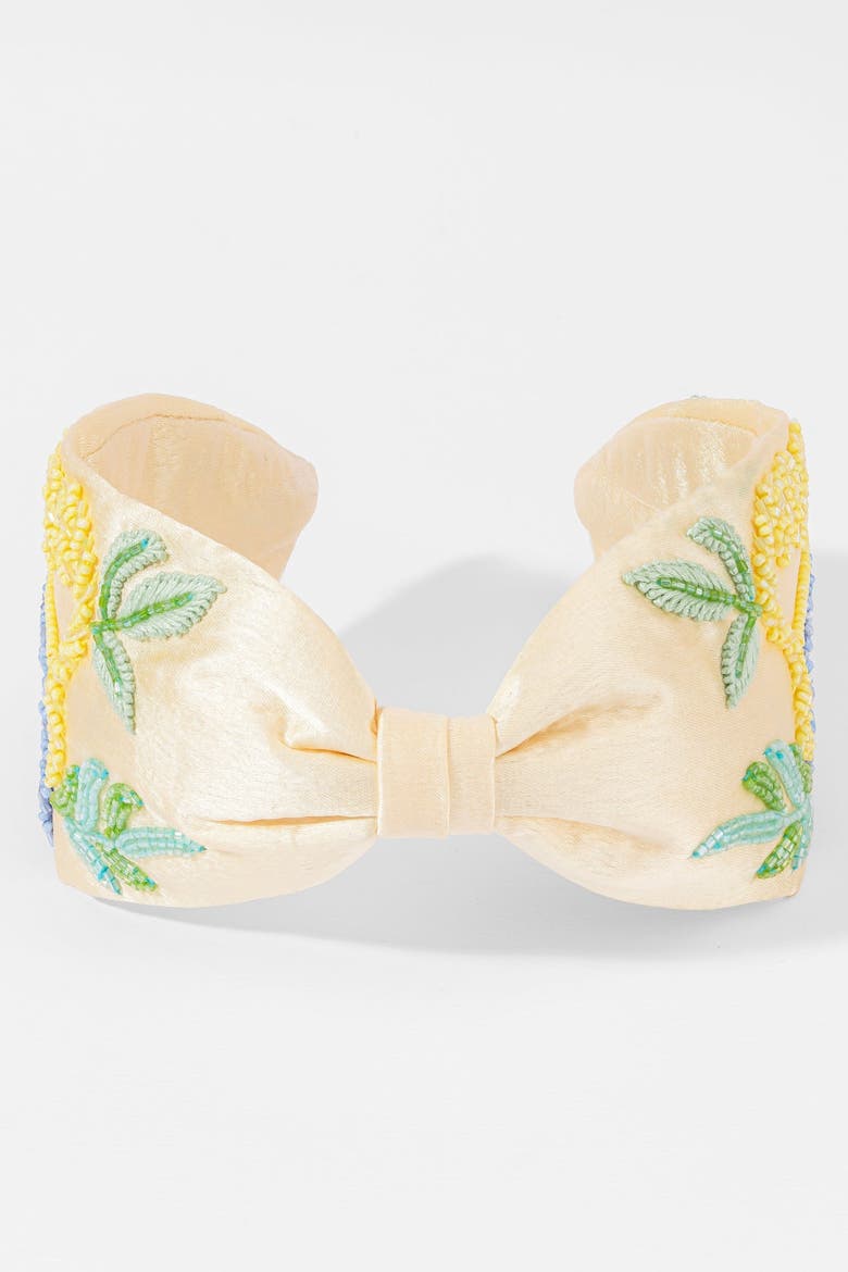 Summer Leaf Knotted Headband, Alternate, color, Yellow