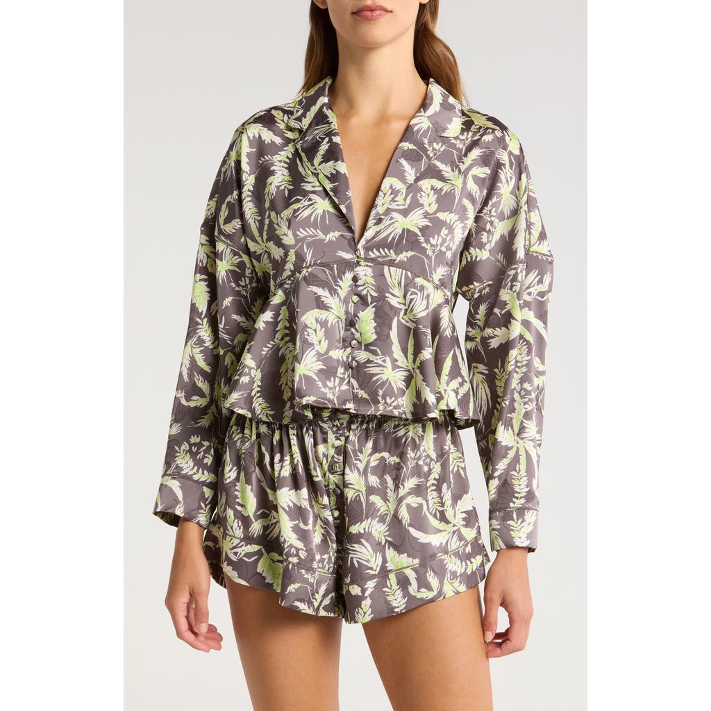 Free People Beauty Sleep Short Pajamas In Volcanic Glass Combo