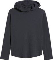 Vince Feed Stripe Waffle Knit Hoodie