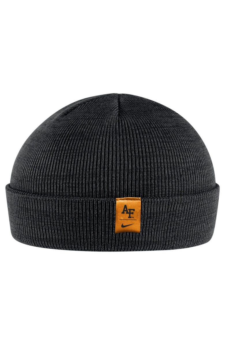 Nike Men's Nike Black Air Force Falcons Rivalry Fisherman Cuffed Knit Hat, Main, color, 