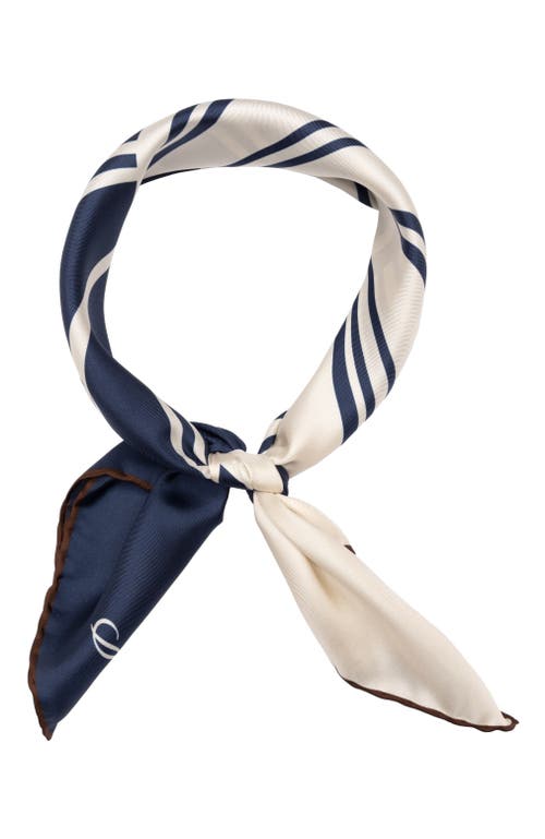 Elizabetta Lazio - Hand Rolled Silk Neckerchief For Men In Blue