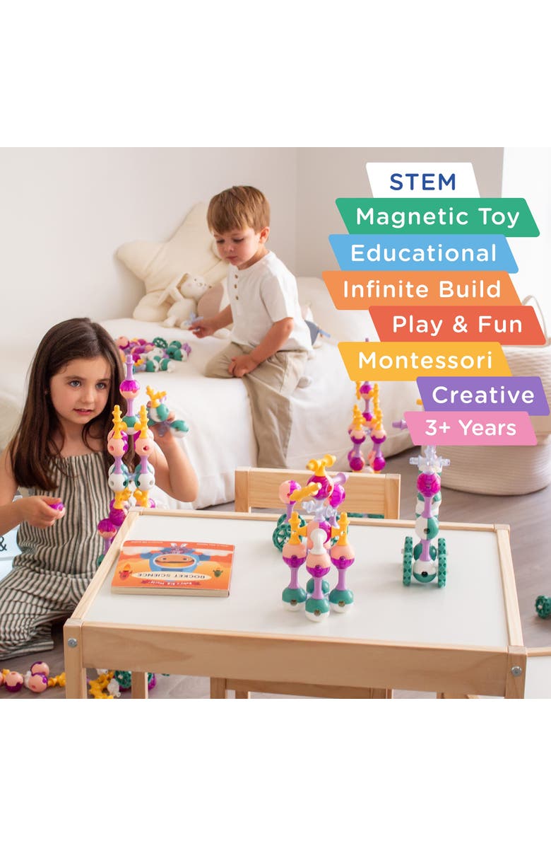 KUB Planet Magnetic Building Set Magnetic Blocks Set 55 Pieces, Alternate, color, Multicolored
