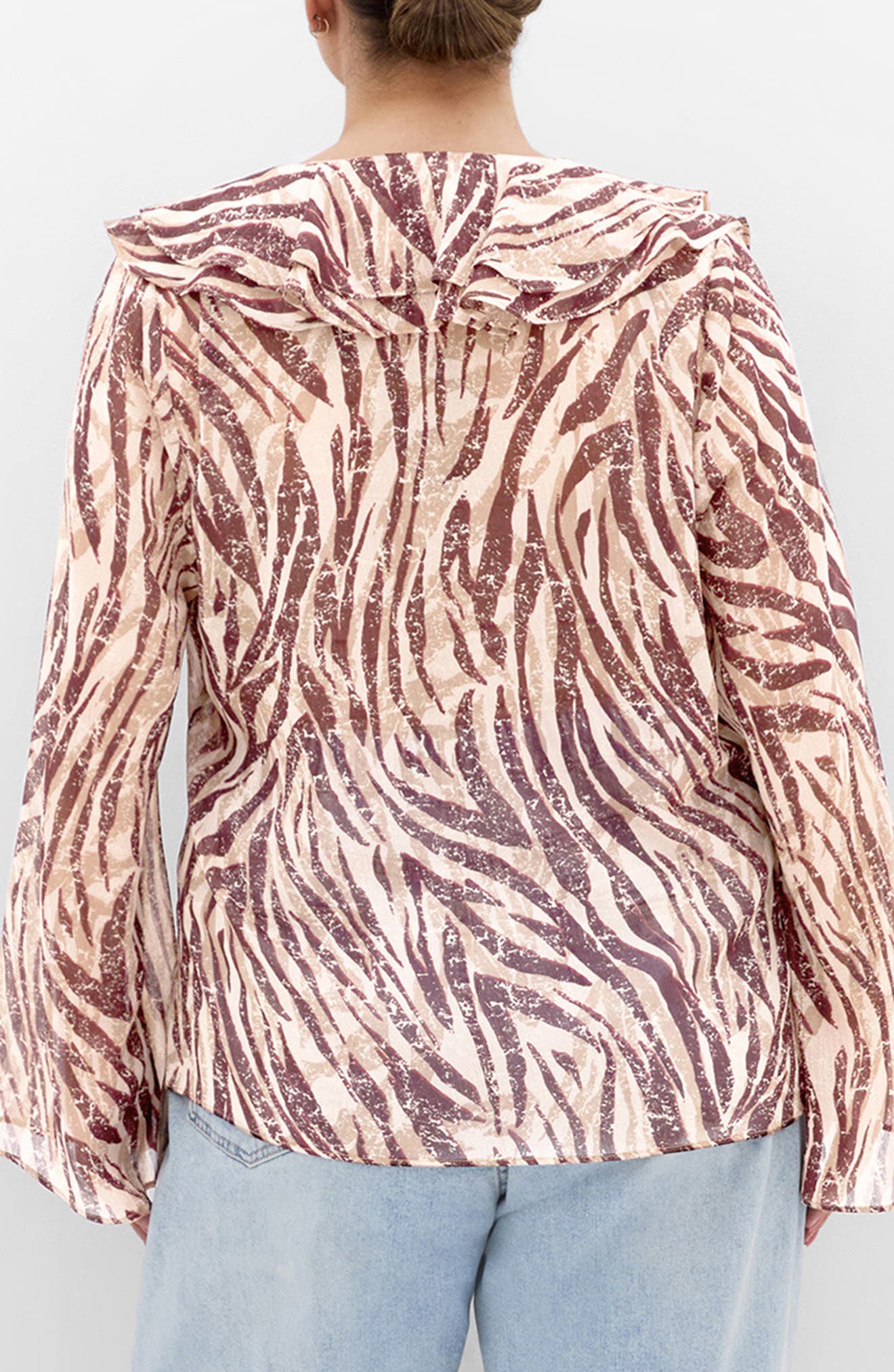Vivid Mesh Ruffle Top - image 2