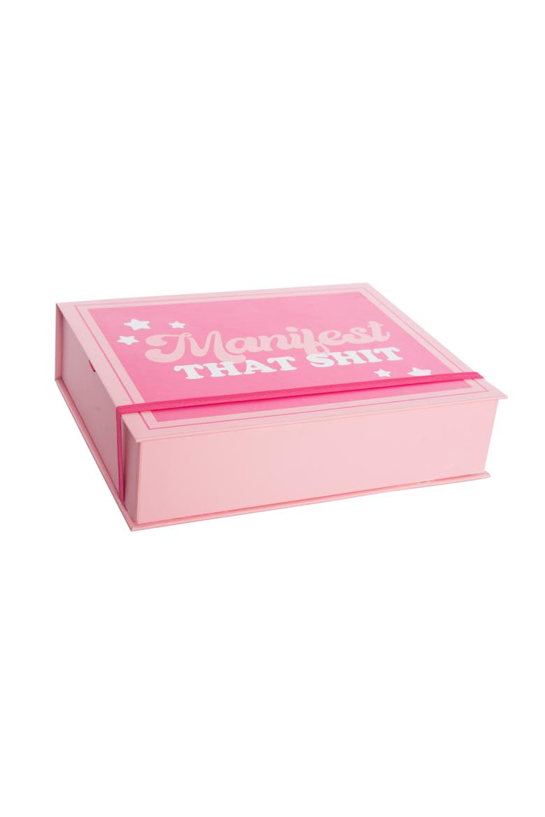 Manifest That Shit Memento Box Paper Pink, Main, color, Pink