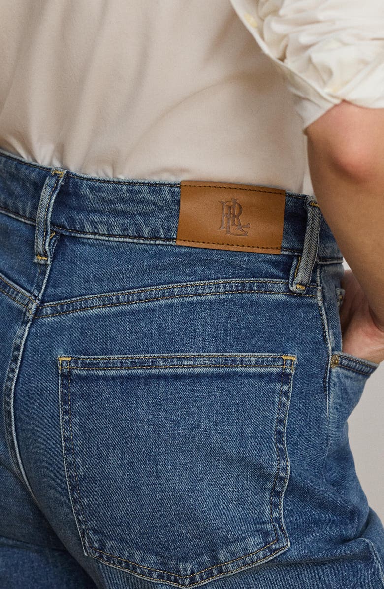 Lauren Ralph Lauren Straight Leg Jeans, Alternate, color, Atlantic Blue Wash