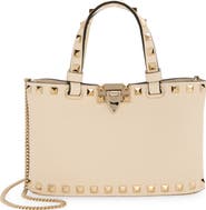 Valentino Garavani Mini Rockstud Leather Top Handle Bag